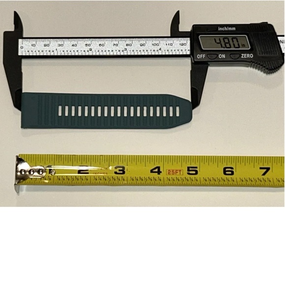 Watch Band 25mm Green w Black Rubber Replacement 4 Nixon 51-30 Strap Garmin NEW! - Picture 10 of 12